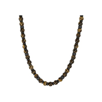 Collier Les Georgettes Homme Chris en acier finition argentée