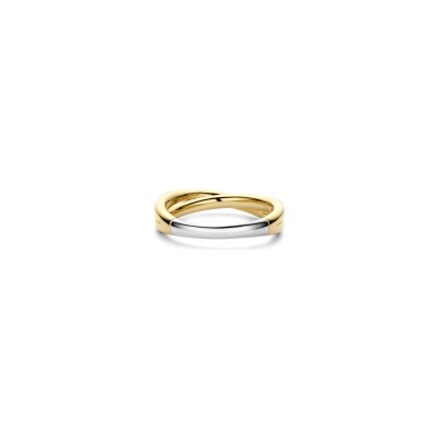 Bague Ti Sento en argent doré et oxyde de zirconium, taille 54