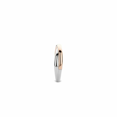 Bague anneau Ti Sento en argent doré rose, anneaux entrelacés