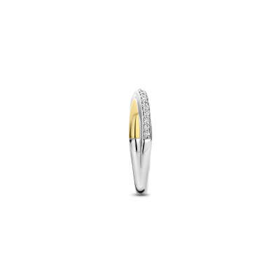 Bague Ti Sento en argent, argent plaqué or jaune et oxyde de zirconium