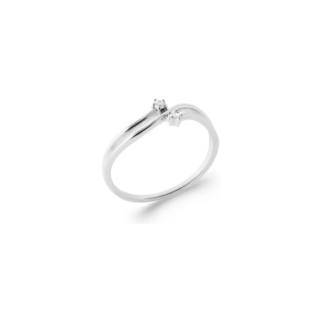 Bague en argent et oxydes de zirconium