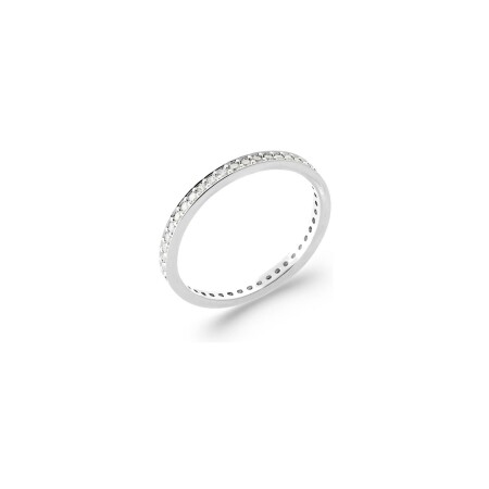 Bague en argent et oxydes de zirconium