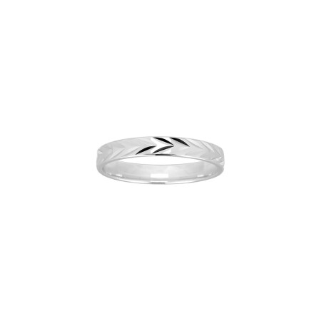 Alliance en or blanc, 3mm