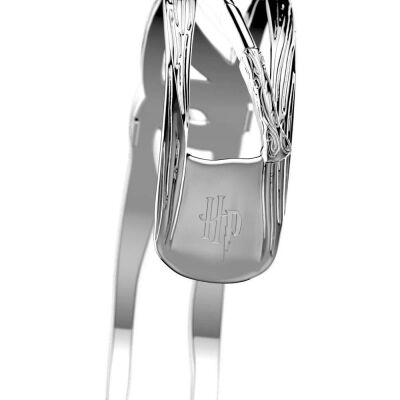 Bracelet manchette Harry Potter X Les Georgettes Présage en laiton finition argentée, 14 mm