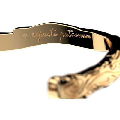 Bracelet jonc Harry Potter X Les Georgettes Présage en laiton finition dorée