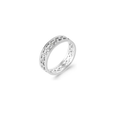 Bague en argent et oxydes de zirconium