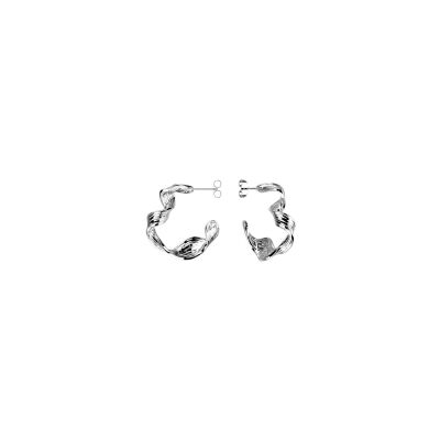 Boucles d'oreilles créoles Harry Potter X Les Georgettes Présage en laiton finition argentée