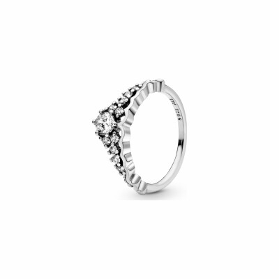 Bague Pandora Signature chevron tiare conte de fées en argent et oxyde de zirconium, taille 52