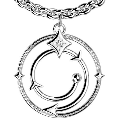 Collier Harry Potter X Les Georgettes Enchantement en laiton finition argentée, 20 mm