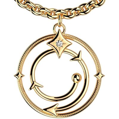 Collier Harry Potter X Les Georgettes Enchantement en laiton finition dorée, 20 mm