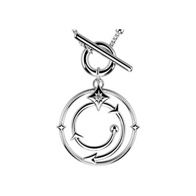 Collier Harry Potter X Les Georgettes Enchantement en laiton finition argentée, 20 mm