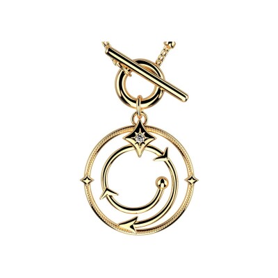 Collier Harry Potter X Les Georgettes Enchantement en laiton finition dorée, 20 mm