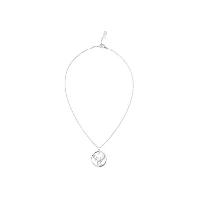 Collier Harry Potter X Les Georgettes Patronus Cerf en laiton finition argentée, 20 mm