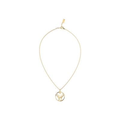 Collier Harry Potter X Les Georgettes Patronus Cerf en laiton finition dorée, 20 mm