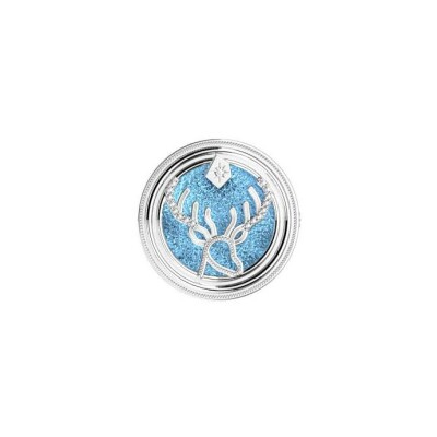 Broche Harry Potter X Les Georgettes Patronus Cerf en laiton finition argentée, 20 mm