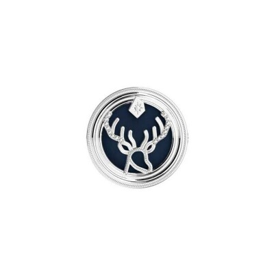 Broche Harry Potter X Les Georgettes Patronus Cerf en laiton finition argentée, 20 mm