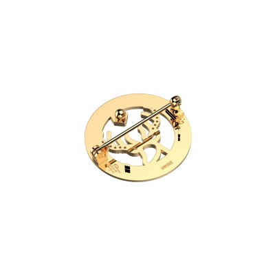 Broche Harry Potter X Les Georgettes Patronus Cerf en laiton finition dorée, 20 mm