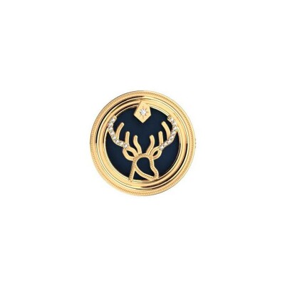Broche Harry Potter X Les Georgettes Patronus Cerf en laiton finition dorée, 20 mm