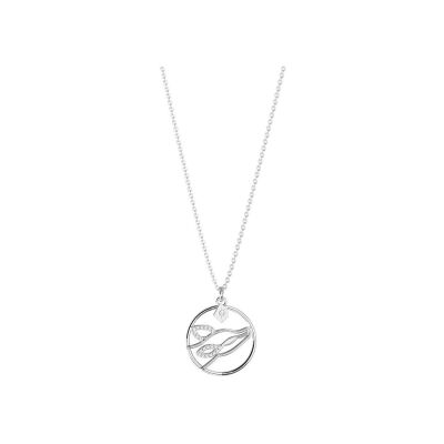 Collier Harry Potter X Les Georgettes Patronus Biche en laiton finition argentée, 20 mm