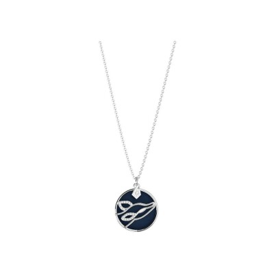 Collier Harry Potter X Les Georgettes Patronus Biche en laiton finition argentée, 20 mm