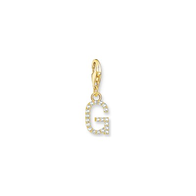 Pendentif Thomas Sabo Charm Club en argent, plaqué or et oxyde de zirconium