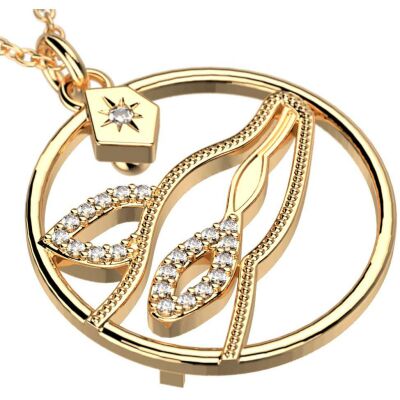 Collier Harry Potter X Les Georgettes Patronus Biche en laiton finition dorée, 20 mm