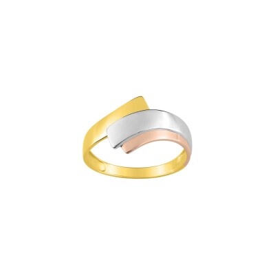 Bague en or jaune, or rose et  or blanc