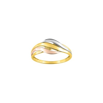 Bague en or jaune, or rose et  or blanc