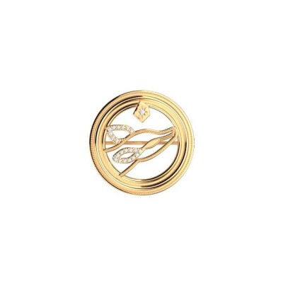 Broche Harry Potter X Les Georgettes Patronus Biche en laiton finition dorée, 20 mm