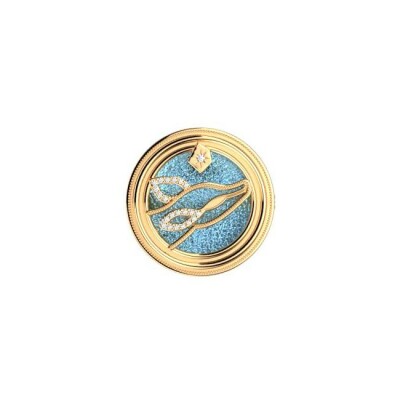 Broche Harry Potter X Les Georgettes Patronus Biche en laiton finition dorée, 20 mm