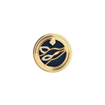 Broche Harry Potter X Les Georgettes Patronus Biche en laiton finition dorée, 20 mm