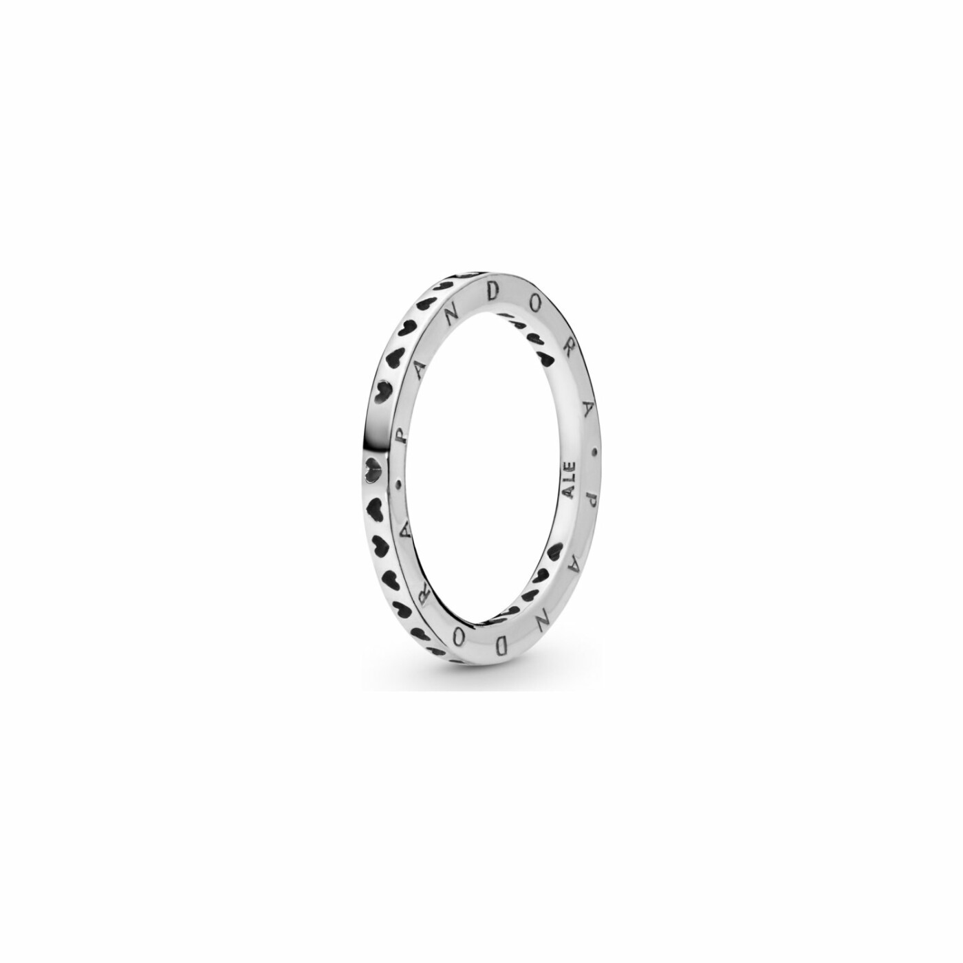 Bague Pandora Signature cœurs & signature en argent, taille 50