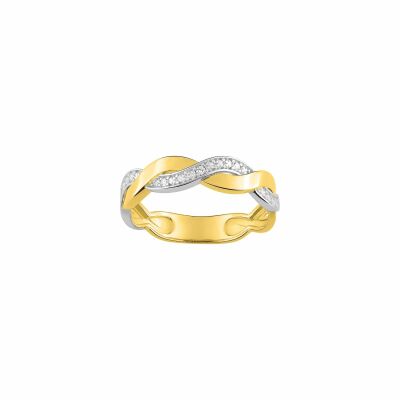 Bagues en or jaune, rhodium et diamants