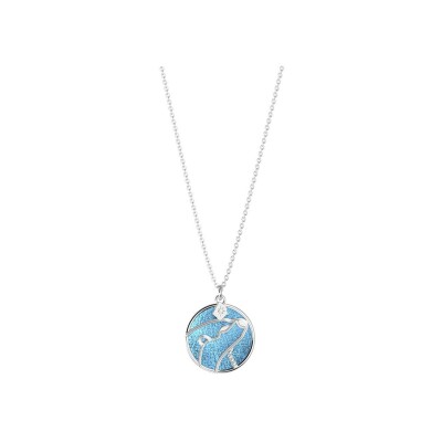 Collier Harry Potter X Les Georgettes Patronus Loutre en laiton finition argentée, 20 mm