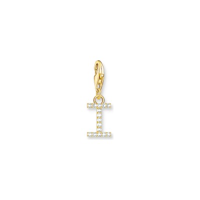 Pendentif Thomas Sabo Charm Club en argent, plaqué or et oxyde de zirconium