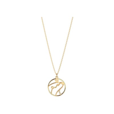 Collier Harry Potter X Les Georgettes Patronus Loutre en laiton finition dorée, 20 mm