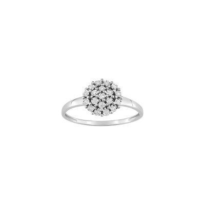 Bague en or blanc et diamant, 0.08ct