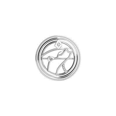 Broche Harry Potter X Les Georgettes Patronus Loutre en laiton finition argentée, 20 mm