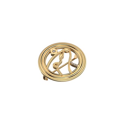 Broche Harry Potter X Les Georgettes Patronus Loutre en laiton finition dorée, 20 mm