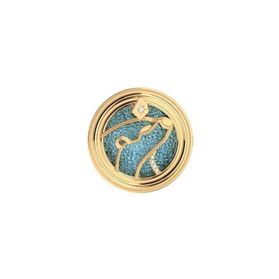 Broche Harry Potter X Les Georgettes Patronus Loutre en laiton finition dorée, 20 mm