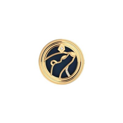 Broche Harry Potter X Les Georgettes Patronus Loutre en laiton finition dorée, 20 mm