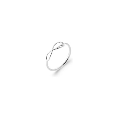 Bague en argent et oxyde de zirconium