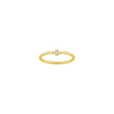 Bague en or jaune et diamant 0.05ct