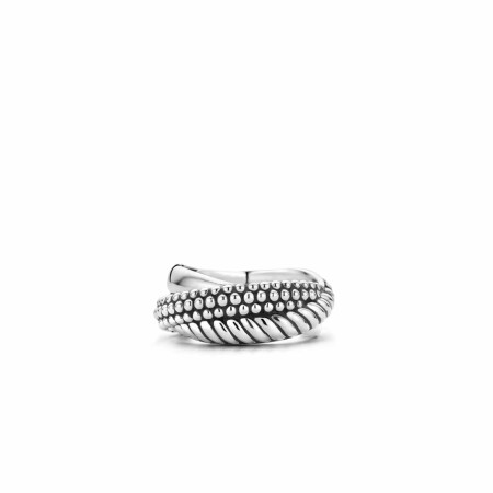 Bague Ti Sento en argent, 3 rangs multi-motifs