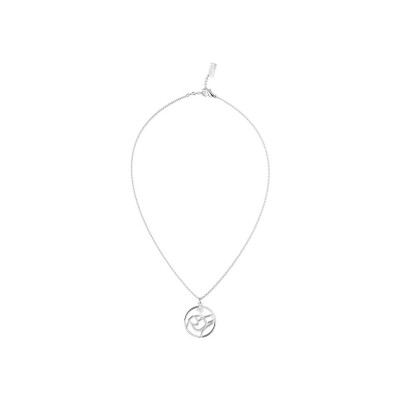 Collier Harry Potter X Les Georgettes Patronus Chien en laiton finition argentée, 20 mm