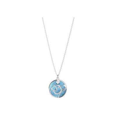 Collier Harry Potter X Les Georgettes Patronus Chien en laiton finition argentée, 20 mm