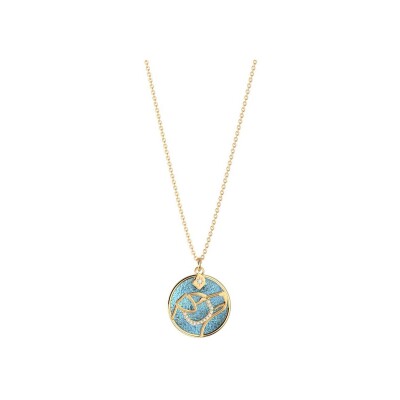 Collier Harry Potter X Les Georgettes Patronus Chien en laiton finition dorée, 20 mm