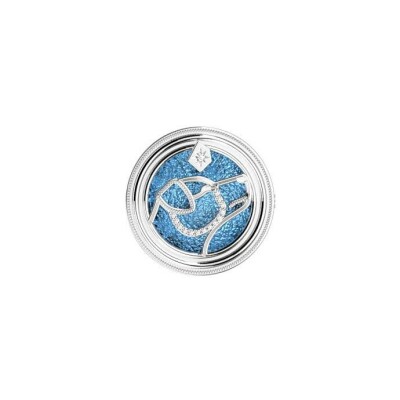 Broche Harry Potter X Les Georgettes Patronus Chien en laiton finition argentée, 20 mm
