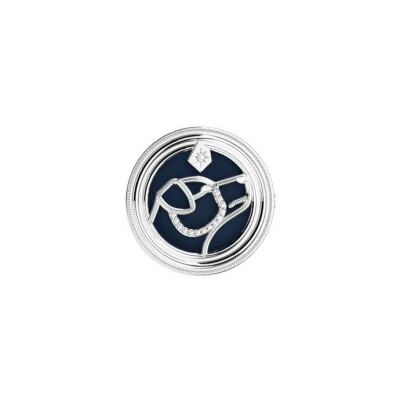 Broche Harry Potter X Les Georgettes Patronus Chien en laiton finition argentée, 20 mm