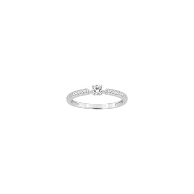 Bague en or blanc et diamant 0.25ct